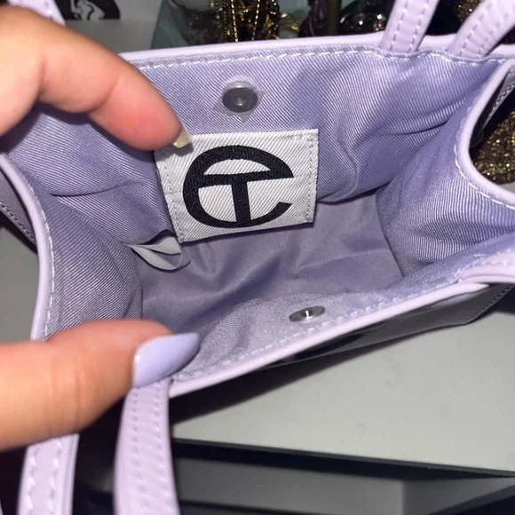 Small Telfar Lavendar bag